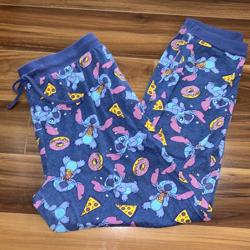 Large Disney stitch pizza donut print pajama pants